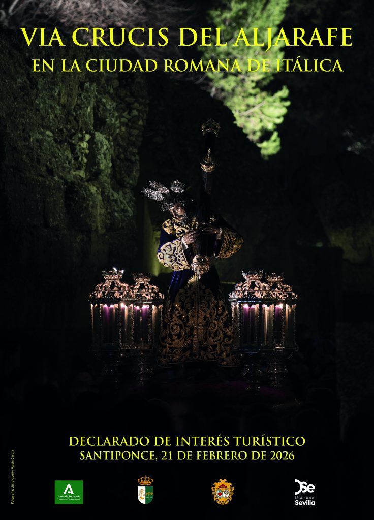 Santiponce celebra el XXXV Vía Crucis en Itálica con 13 hermandades del Aljarafe