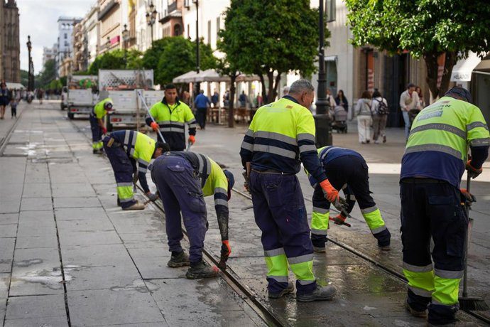 Sevilla retoma el lunes las obras de adoquinado en la Avenida de la Constitución