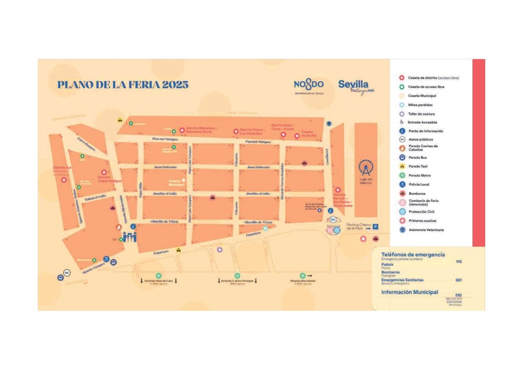 Plano oficial de la Feria de Sevilla 2026: cómo está organizado el Real y dónde encontrar lo que buscas