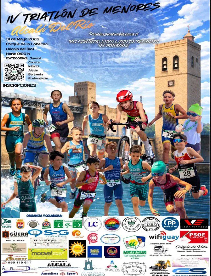 Alcalá del Río acoge una prueba decisiva para las jóvenes promesas del triatlón