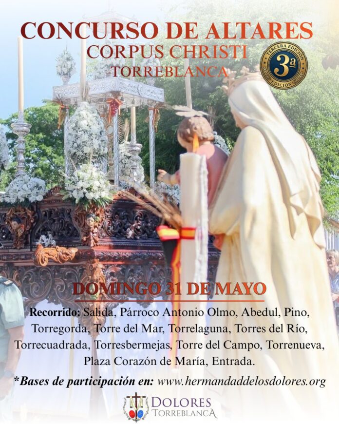 La Hermandad de los Dolores de Torreblanca convoca el III Concurso de Altares del Corpus Christi
