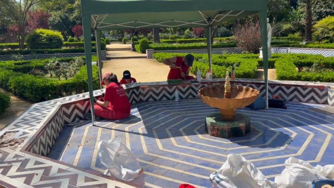 El Ayuntamiento de Sevilla restaura la histórica Glorieta de la Concha en el Parque de María Luisa