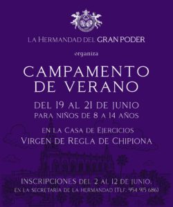 El Gran Poder abre inscripciones para su campamento infantil en Chipiona desde 85 euros