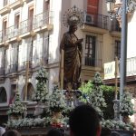 Paso con la imagen de la Inmaculada en el Corpus Christi de Sevilla 2026