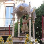 Paso con la imagen del Niño Jesús en el Corpus Christi de Sevilla 2026