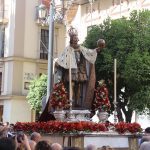 Paso con la imagen de San Fernando en la procesión del Corpus Christi de Sevilla 2026