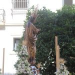 Paso con la imagen de la Inmaculada en el Corpus Christi de Sevilla 2026
