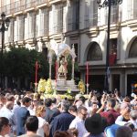 Paso con la imagen del Niño Jesús en el Corpus Christi de Sevilla 2026