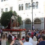 Paso con la imagen de San Fernando en la procesión del Corpus Christi de Sevilla 2026