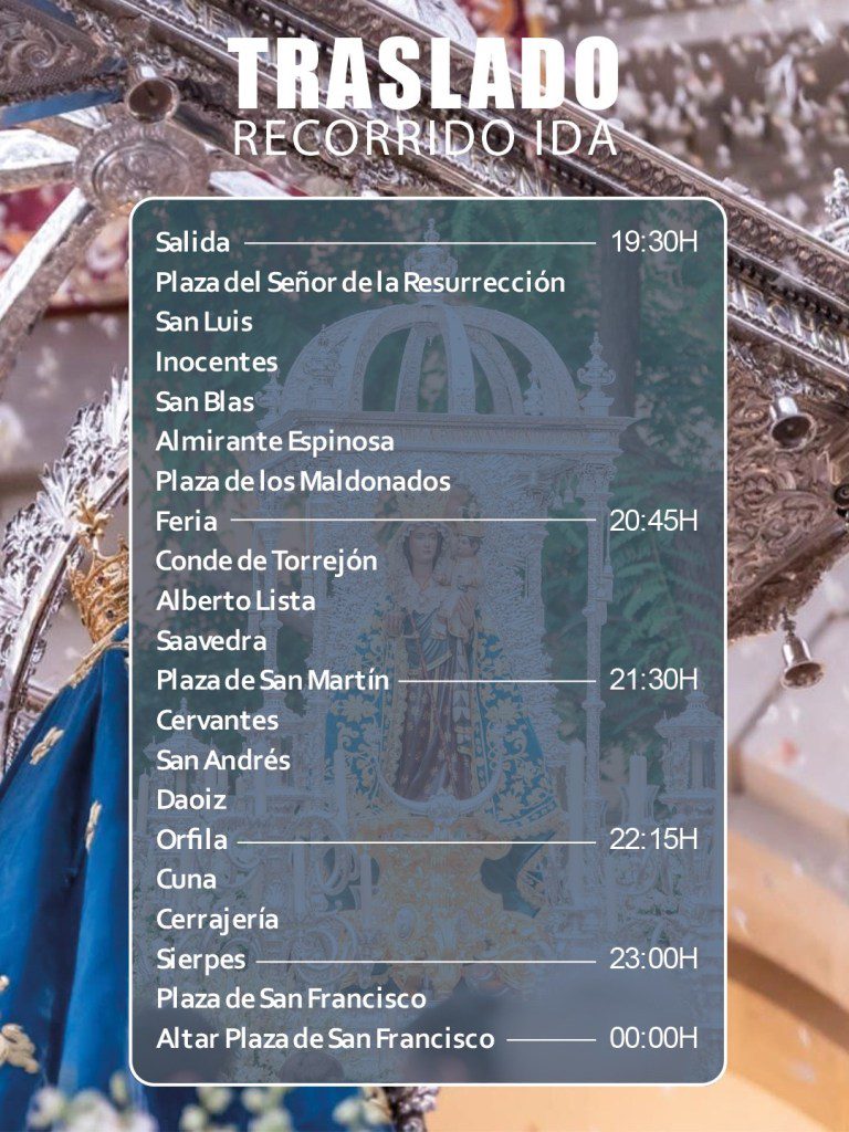 Todo lo que debes saber para el traslado de la Hiniesta Gloriosa Coronada hoy