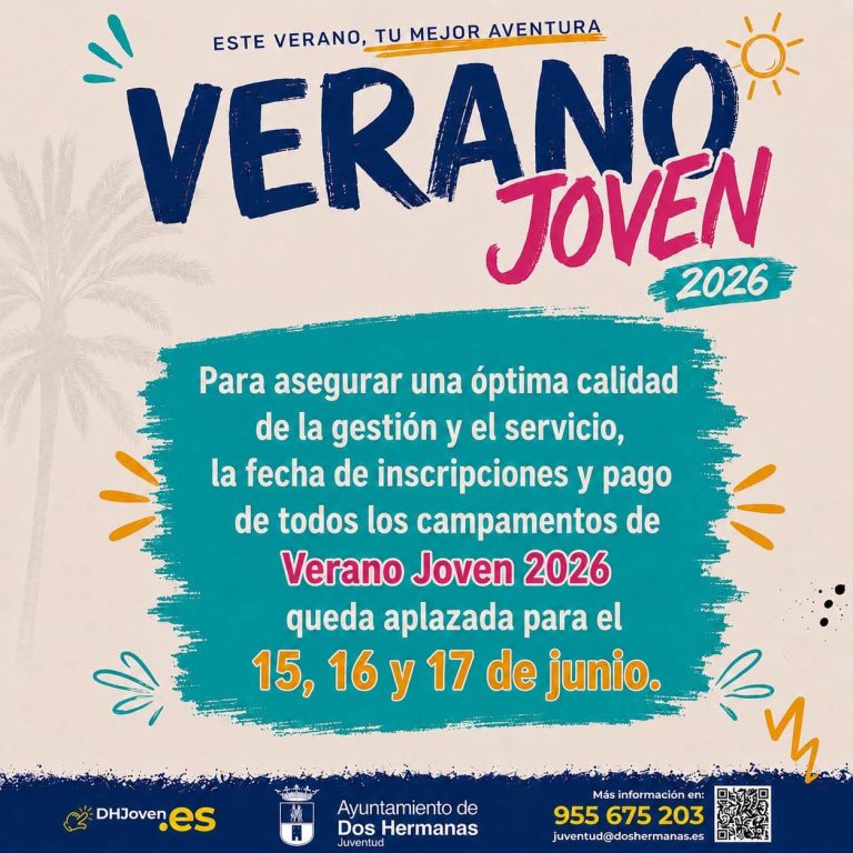 Dos Hermanas abre del 15 al 17 de junio el plazo de inscripci&oacute;n para el programa Verano Joven