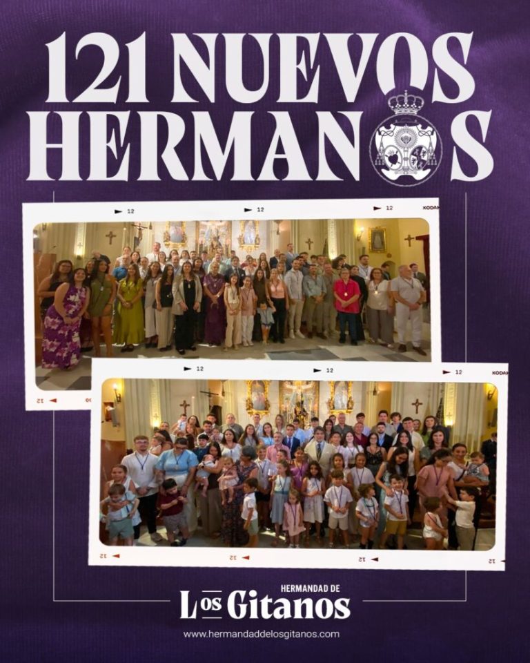La Hermandad de Los Gitanos de Sevilla suma 121 nuevos hermanos este fin de semana