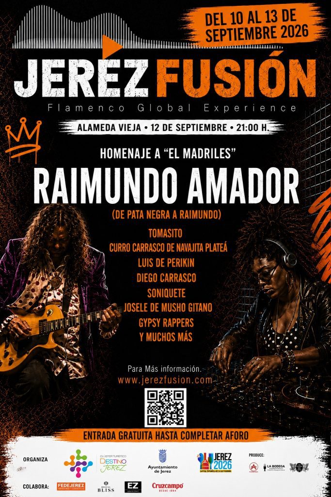 Jerez Fusión: Raimundo Amador y otros artistas en el festival de flamenco del 10 al 13 de septiembre
