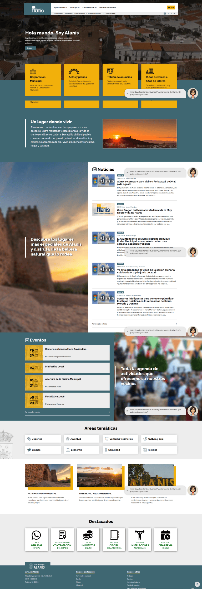 INPRO lanza una nueva generación de webs municipales, estrenada en Alanís