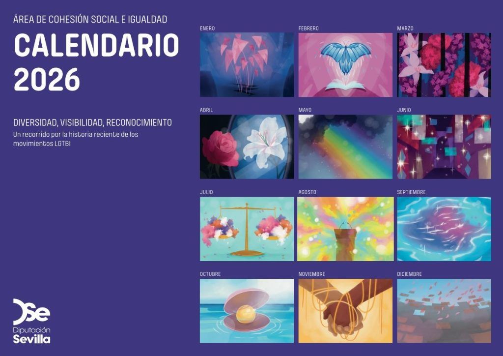 La Diputación lanza un calendario 2026 sobre la historia del movimiento LGTBI