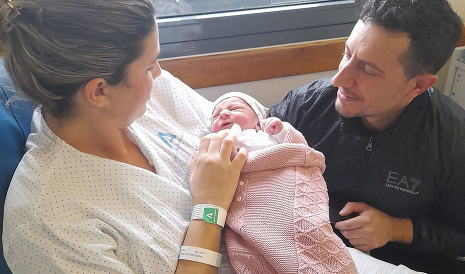 Cloe, primer bebé nacido en 2026 en los hospitales públicos de Andalucía.