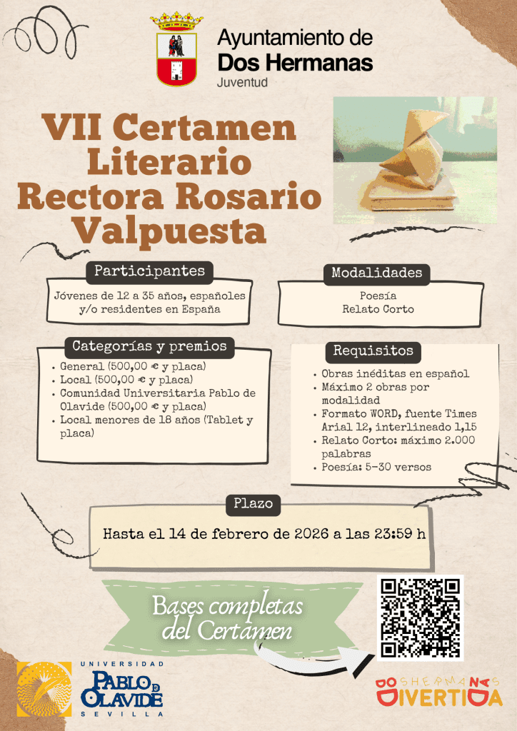 Dos Hermanas abre el plazo para el VII Certamen Literario Rosario Valpuesta