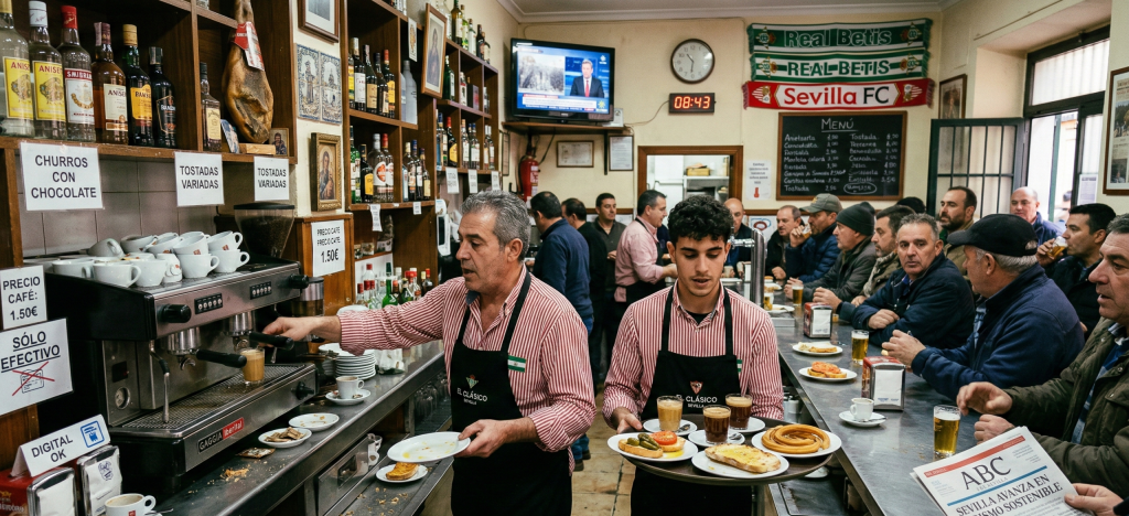 El SAE oferta 5 plazas de camarero/a con experiencia en desayunos en Cantillana con salario de 1.557 euros