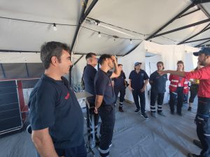 SAMU presenta en Tablada su hospital de campaña acreditado por la OMS para emergencias