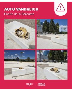 Roban y vandalizan la estatua de Curro de Barqueta un mes después de su remodelación